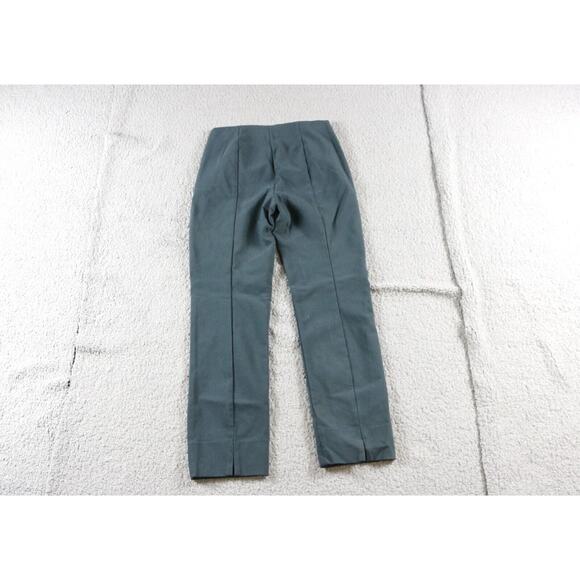 Vince Ponte Leggings Womens M Dark Green Gray Stitch Front Seam Italian Fabric - Picture 2 of 5